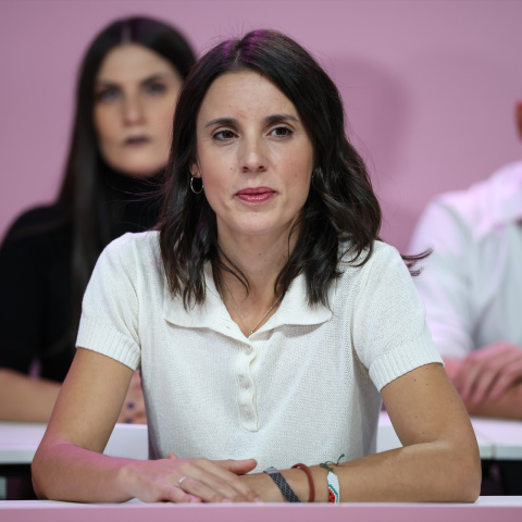 Irene Montero, este sábado, en Madrid.