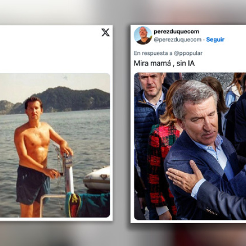 Respuestas al tuit del PP sobre "la foto de campaña".