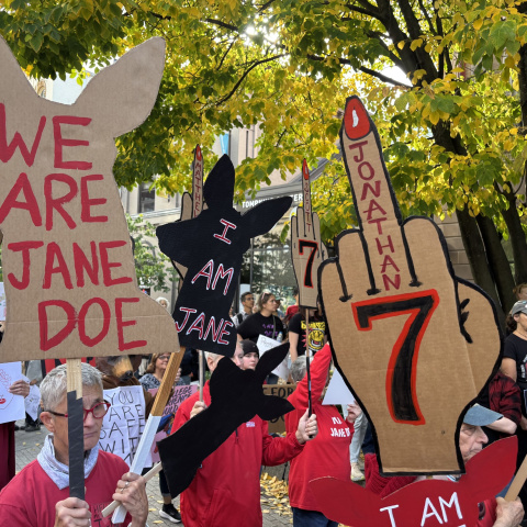 Imagen de archivo de la manifestación por el caso de Jane Doe.