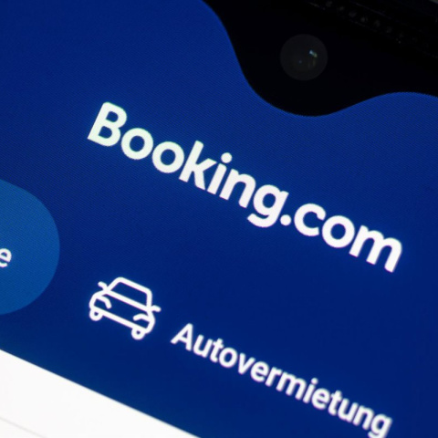 Fotografía de archivo del logo de la app de la plataforma Booking.