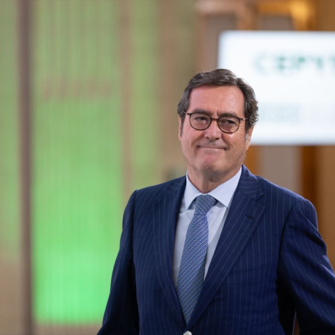 El presidente de CEOE, Antonio Garamendi, interviene en el acto Cepyme500, a 30 de septiembre de 2026, en Madrid.