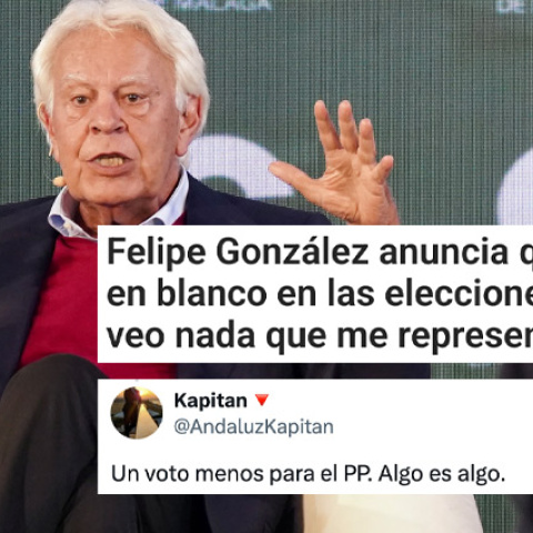 Felipe González, este jueves en un acto en Málaga.