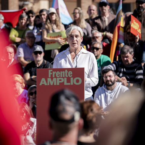 Ada Colau, durante un mitin.