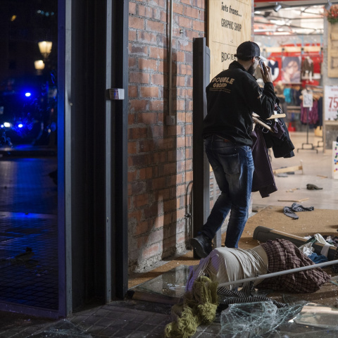 Disturbios en el centro de la ciudad, a 24 de octubre de 2026, en Barcelona, Catalunya (España).