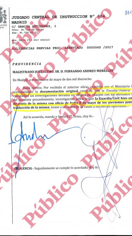 Folio 8.195 del sumario sobre los atentados de Las Ramblas y Cambrils cometidos el 17-A de 2017. Folio 8.195 del sumario sobre los atentados de Las Ramblas y Cambrils cometidos el 17-A de 2017.