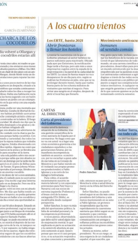 La carta del alto funcionario de la UE, Cecilio Madero Villarejo, en el diario ABC. La carta del alto funcionario de la UE, Cecilio Madero Villarejo, en el diario ABC.