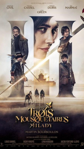 Cartel de la película 'Los tres mosqueteros: Milady'. Cartel de la película 'Los tres mosqueteros: Milady'.