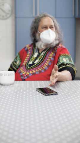 Richard Stallman, el creador del software libre, en una entrevista con 'Público'. Richard Stallman, el creador del software libre, en una entrevista con 'Público'.