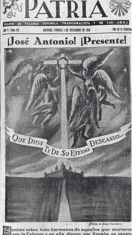 Portada del diario 'Patria' del 1 de diciembre de 1939 Portada del diario 'Patria' del 1 de diciembre de 1939