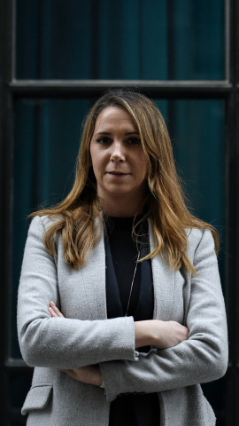 Mar Espinar, portavoz del PSOE en el Ayuntamiento de Madrid, tras la entrevista con Público.