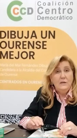 23/5/23 María Dibuja, exconcejala de Democracia Ourensana (DO) y cabeza de lista de Coalición de Centro Democrático en Ourense. 23/5/23 María Dibuja, exconcejala de Democracia Ourensana (DO) y cabeza de lista de Coalición de Centro Democrático en Ourense.