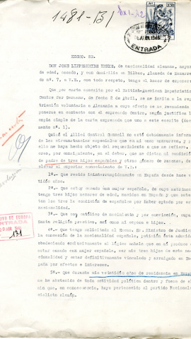 Documento inédito de Federico Lipperheide Henke Documento inédito de Federico Lipperheide Henke
