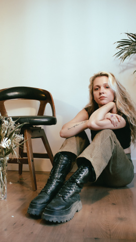 La cantautora Sara Sístole. La cantautora Sara Sístole.