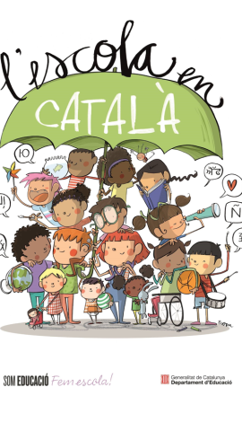 Cartell escola en català.