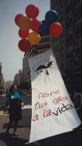 1 Imagen de un mensaje contra las drogas.