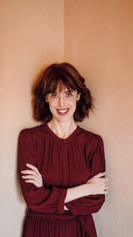 Irene Vallejo, en el Palacio de la Alfajería en Zaragoza.