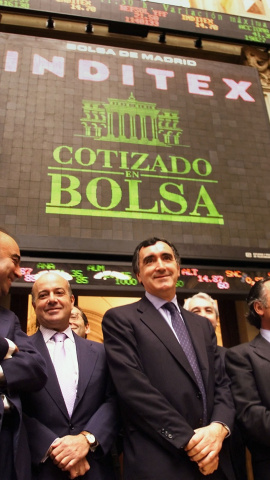 El entonces consejero delegado de Inditex, Jose Maria Castellano, el día de la salida a Bolsa del gigante textil gallego, el 23 de mayo de 2001.