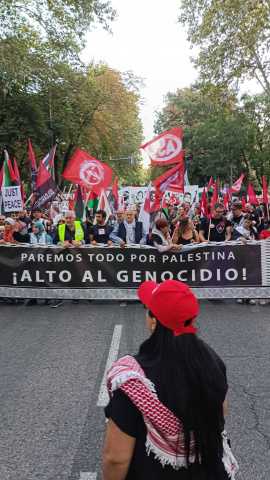 La manifestación en apoyo a Gaza en Madrid