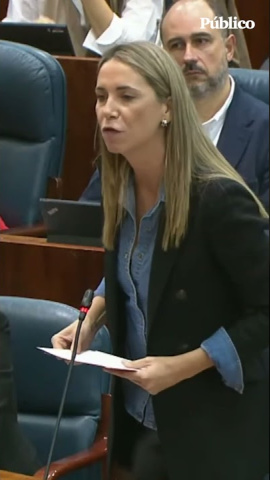 Mar Espinar, portavoz del PSOE en la Asamblea de Madrid: "El novio tiene afición al fraude fiscal, la novia al fraude contable y el jefe de gabinete al fraude político. Con este trío, ¿qué puede salir mal?"

Hace 18 años nacimos con un compromiso: hacer un periodismo útil para la sociedad. Solo podemos continuar con esta labor si contamos con el apoyo de personas como tú.

Únete a la comunidad de Público. 18 años no son nada… cuando nos queda tanto por contar. Periodismo incómodo para tiempos difíciles. https://bit.ly/3VylhmD


Periodismo, investigación y compromiso para construir un mundo más igualitario.
¡Suscríbete ya a nuestro canal!: https://bit.ly/2U8nM0q
Visita: https://www.publico.es
Síguenos en Facebook: https://www.facebook.com/diario.publico/
Síguenos en Twitter: https://twitter.com/publico_es
Síguenos en Instagram: https://www.instagram.com/publico.es
Síguenos en TikTok: https://www.tiktok.com/@publico_es
Síguenos en Bluesky: https://bsky.app/profile/publico.es