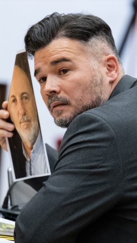 El diputado de ERC, Gabriel Rufián, durante la comisión del Congreso que investiga la gestión de la DANA.