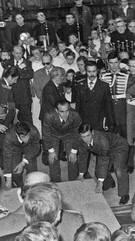 Entierro de Franco en el Valle de los Caídos, el 23 de noviembre de 1975.