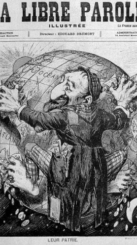Caricatura de Dreyfus en La Libre Parole.