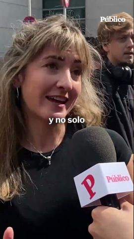 Manifestantes en la protesta, este viernes.