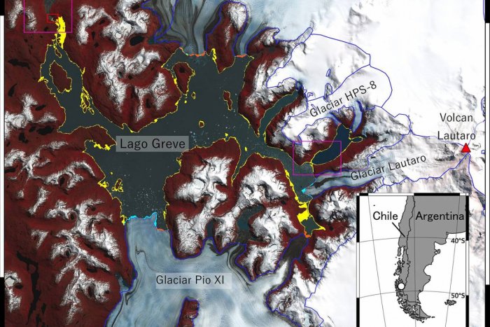 Los satélites GRACE captaron el vaciado masivo de un lago proglacial en la Patagonia chilena