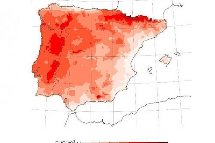 La extensión de las olas de calor aumenta un 4% por década en España