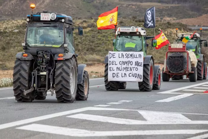 Detenidas 31 personas y 3.176 denuncias tras la séptima jornada de protestas de los agricultores