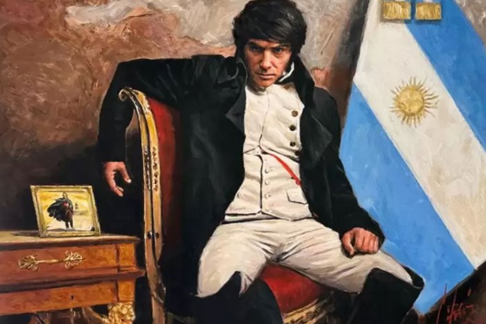 Javier Milei difunde una imagen en la que aparece retratado como Napoleón Bonaparte