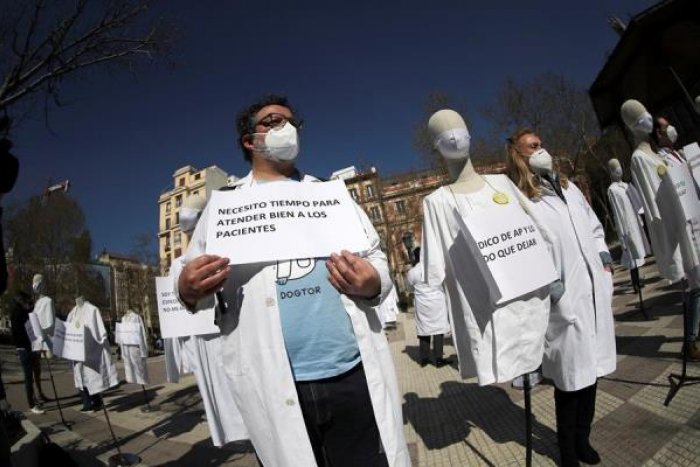 Protesta de los médicos de Atención Primaria de Madrid