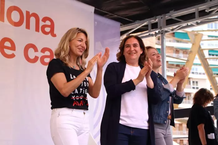 Yolanda Díaz presenta a Ada Colau com el referent progressista i assegura que la dreta no governarà a Barcelona