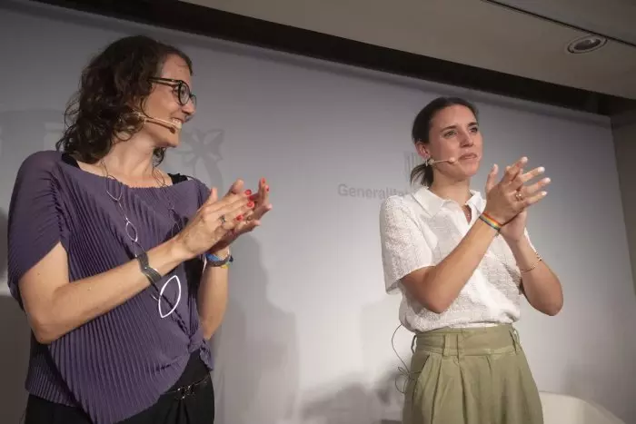 La Generalitat, amb Irene Montero: "No és el moment de dir que fem feminisme conciliador"