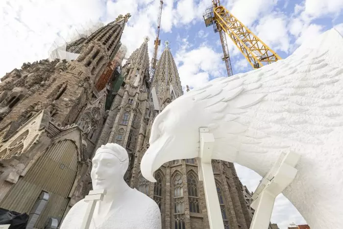 L'àguila i l'àngel coronaran les torres dels evangelistes de la Sagrada Família a l'octubre