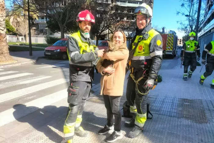 El milagro de Coco, el gato que ha sobrevivido ocho días entre las cenizas del incendio de València