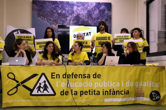 Treballadores d'escoles bressol públiques de Barcelona exigeixen abaixar ràtios i acabar amb la precarietat