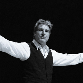 Alberto San Juan, en la obra 'Lorca en Nueva York', que se representa en el Teatro Bellas Artes de Madrid.