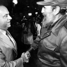 Manuel Fraga y Fidel Castro, en Cuba.