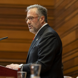 El presidente de las Cortes de Castilla y León, Carlos Pollán, en las Cortes de la región.