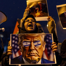 Protestas de propalestinos contra las políticas de Donald Trump en Turquía.