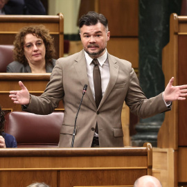 Gabriel Rufián, interviene en el Congreso de los Diputados.