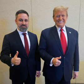 Santiago Abascal con Donald Trump, en un encuentro en Washington  en febrero de 2024.