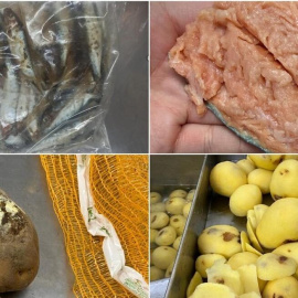 Imágenes de archivo de la comida podrida en la residencia Francisco de Vitoria de Madrid.