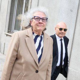 La empresaria, Carmen Pano, a su salida del Tribunal Supremo.