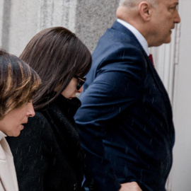 La expareja de Ábalos, Jéssica Rodríguez, a su llegada al Tribunal Supremo, a 27 de febrero de 2025, en Madrid.