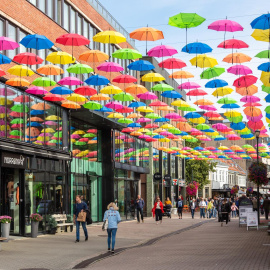 Calle en la ciudad noruega de Trondheim.