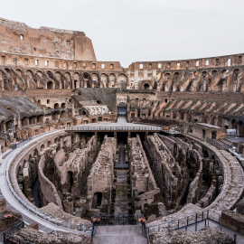 Vista del interior del Coliseo, en Roma.