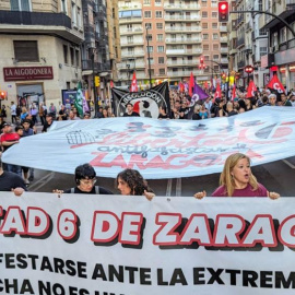 Imagen de archivo de una manifestación por la libertad de 'los seis de Zaragoza'.