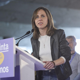(Foto de ARCHIVO)La secretaria general de Podemos y diputada, Ione Belarra, durante la V Asamblea Ciudadana de Podemos en abril de 2025.
